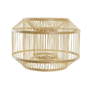 Écran de lampe DKD Home Decor Naturel Bambou 40 x 40 x 28 cm