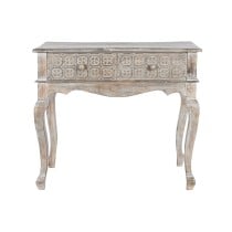 Hall Table with 2 Drawers DKD Home Decor White Brown 91 x 42 x 81 cm