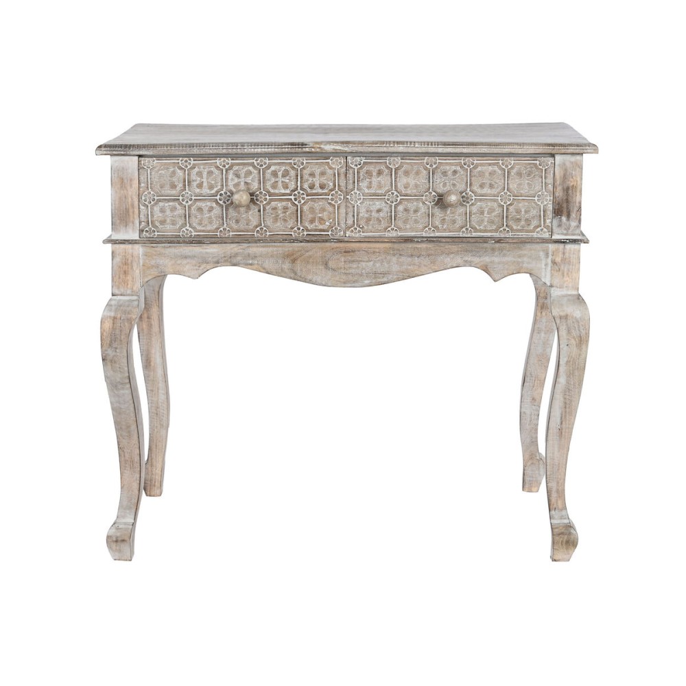 Meuble d'Entrée avec 2 Tiroirs DKD Home Decor Blanc Marron 91 x 42 x 81 cm