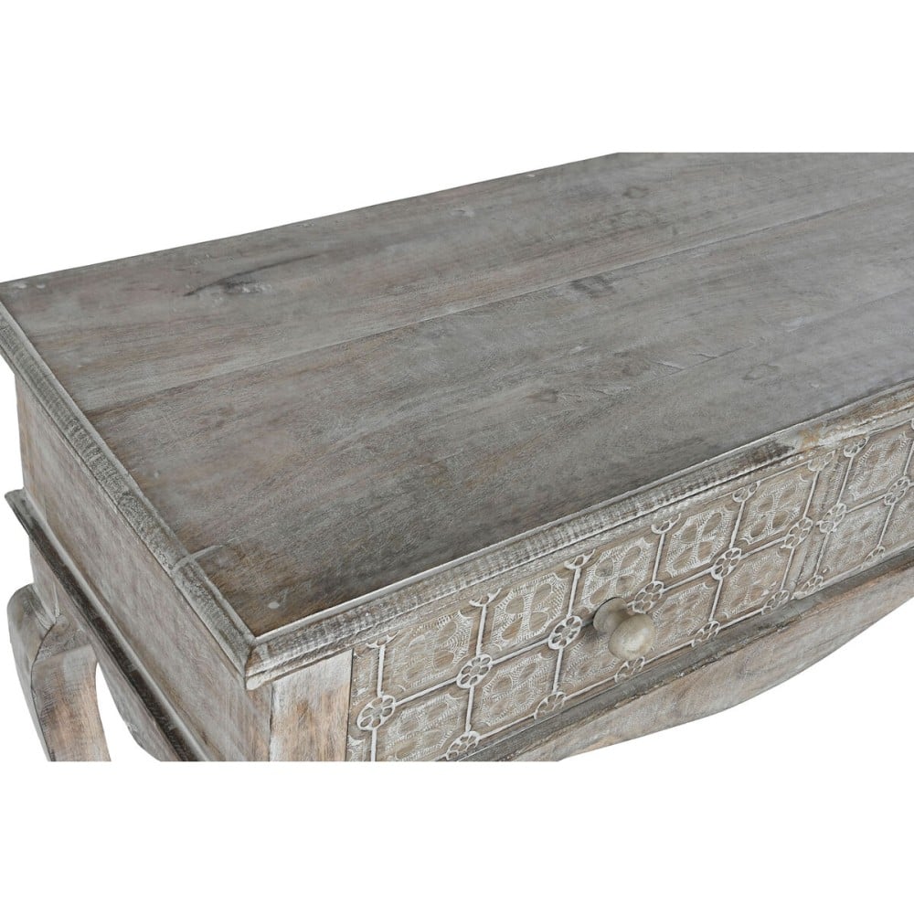 Hall Table with 2 Drawers DKD Home Decor White Brown 91 x 42 x 81 cm