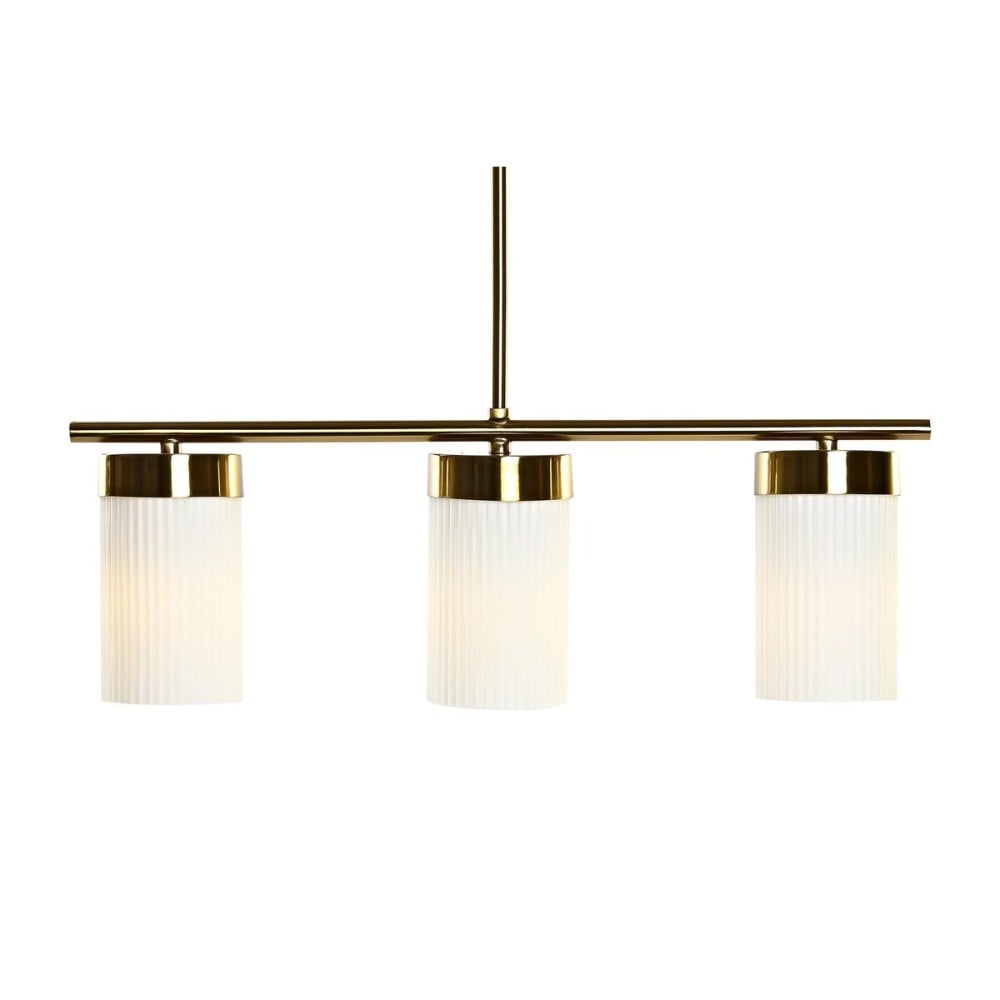 Deckenlampe DKD Home Decor Weiß Gold Metall Kristall 60 x 15 x 25 cm