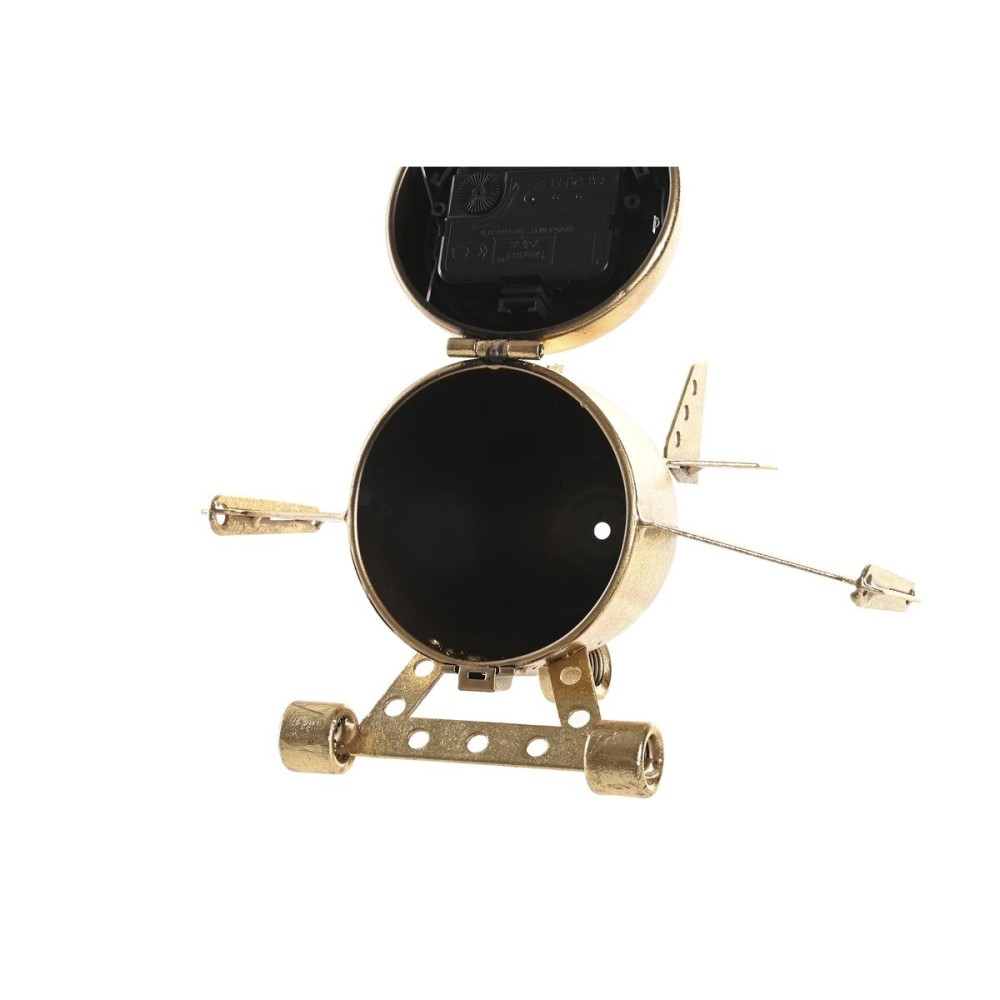 Bordur DKD Home Decor Gold Silberfarben Flugzeug (2 Stück)