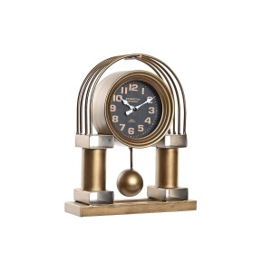 Horloge de table DKD Home Decor Noir Doré Traditionnel
