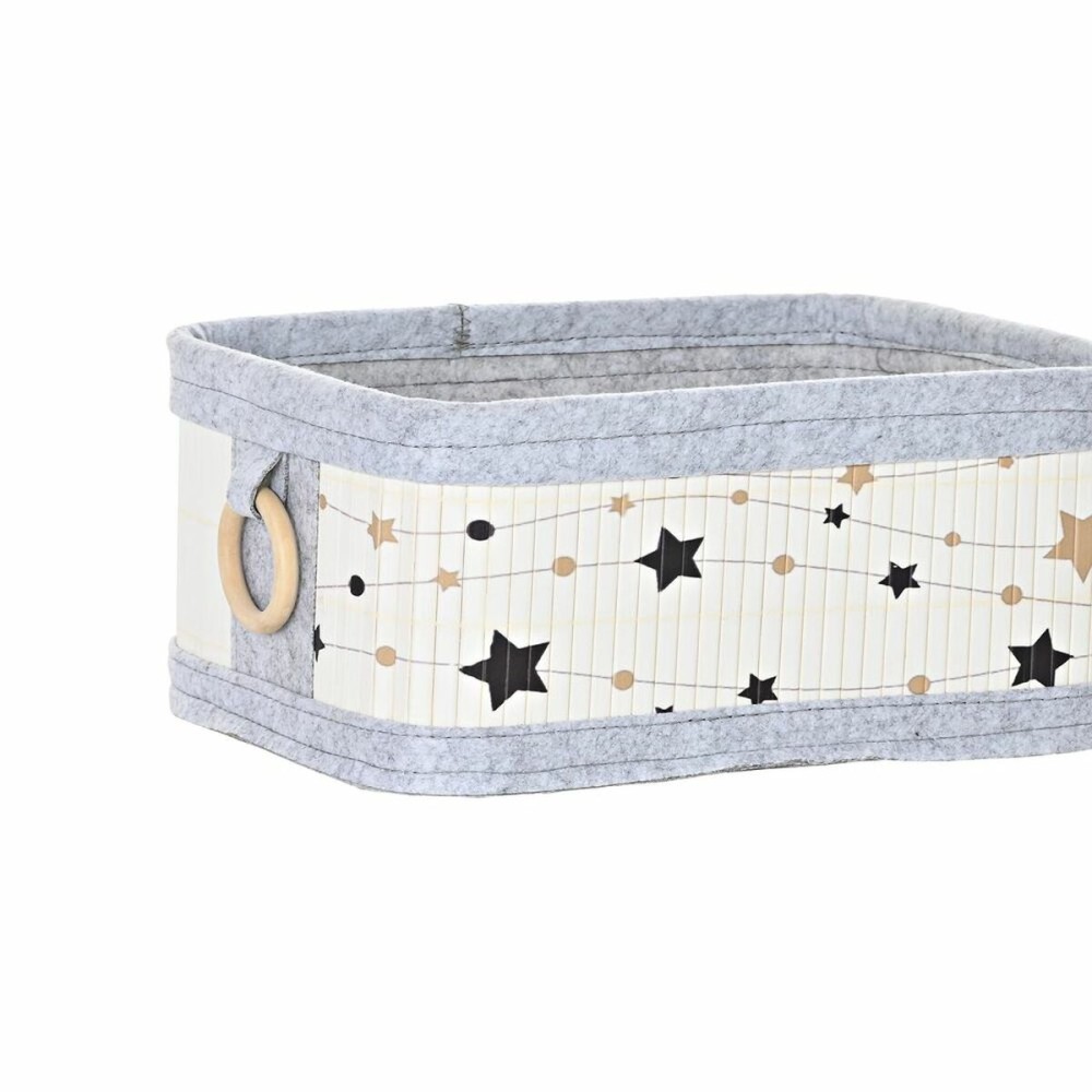 Panier Multi-usages DKD Home Decor Bambou Etoiles 36 x 36 x 50 cm
