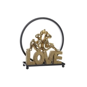 Leuchtende Dekoration DKD Home Decor Love Harz Hase love 30 x 11 x 31,5 cm