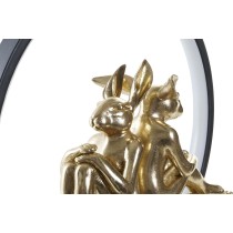 Décoration lumineuse DKD Home Decor Love Résine Lapin love 30 x 11 x 31,5 cm
