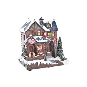 Maison miniature DKD Home Decor Multicouleur Musical 25,5 x 21 x 25 cm Mouvement Lumière LED