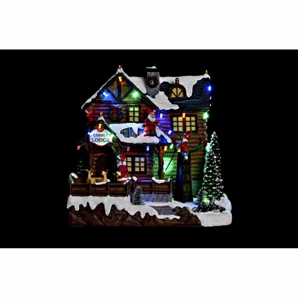 Maison miniature DKD Home Decor Multicouleur Musical 25,5 x 21 x 25 cm Mouvement Lumière LED