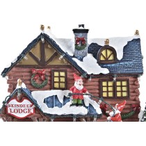 Maison miniature DKD Home Decor Multicouleur Musical 25,5 x 21 x 25 cm Mouvement Lumière LED