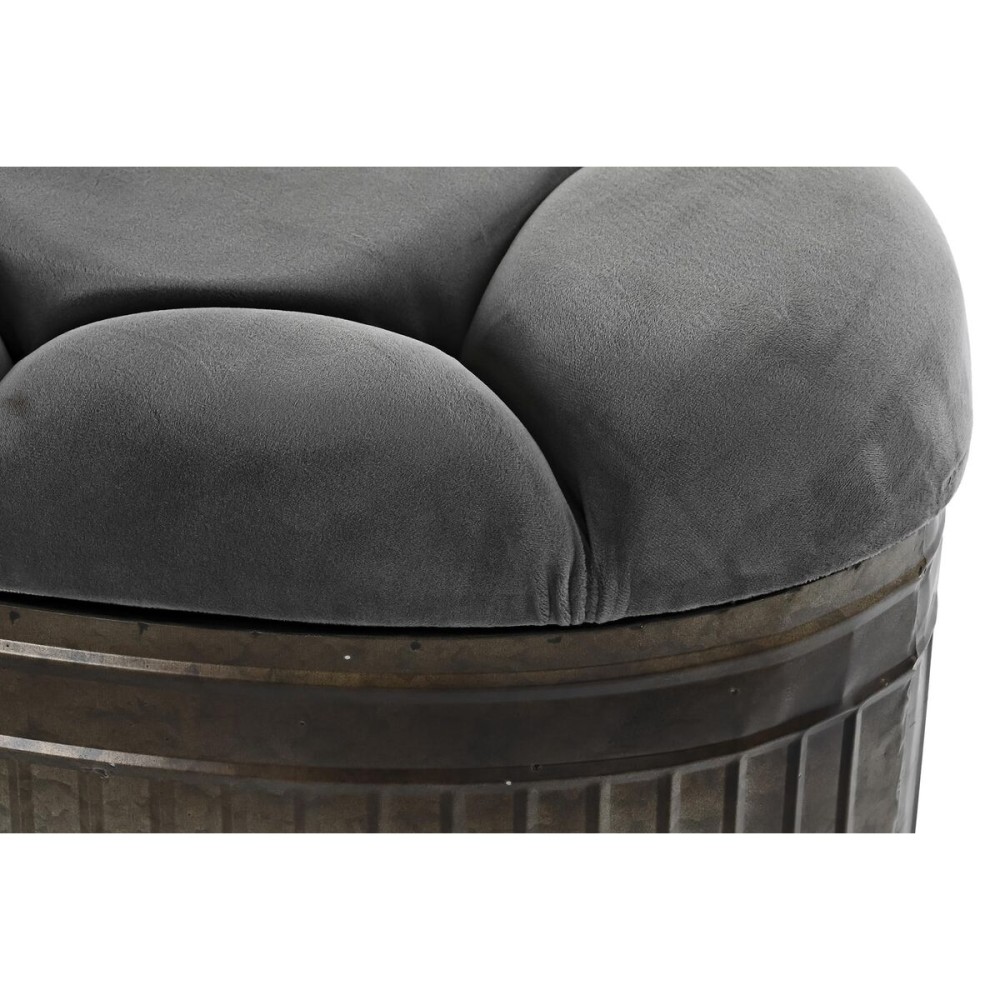 Banquette DKD Home Decor Gris Métal 117 x 42 x 47 cm