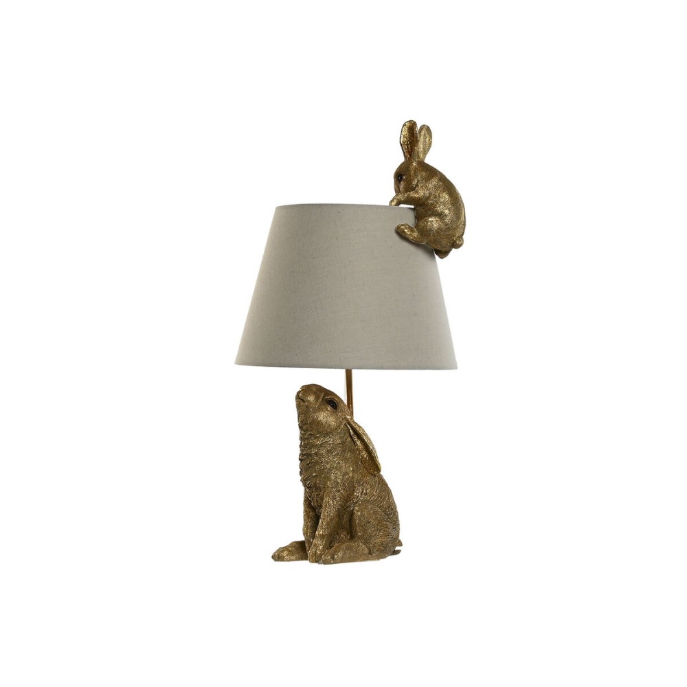 Tischlampe Home ESPRIT Beige Gold Harz 50 W 220 V 30 x 30 x 58 cm