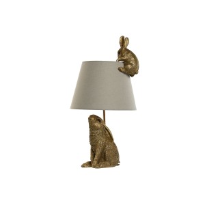 Tischlampe Home ESPRIT Beige Gold Harz 50 W 220 V 30 x 30 x 58 cm