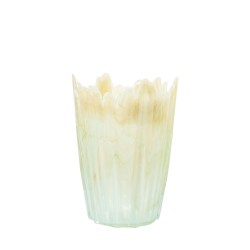 Vase Alexandra House Living Cream Crystal 23 x 32 x 33 cm