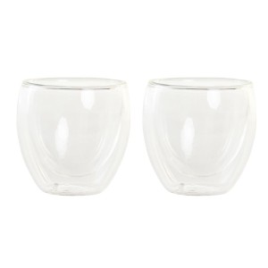 Gläserset DKD Home Decor Durchsichtig Kristall Borosilikatglas 100 ml 2 Stücke