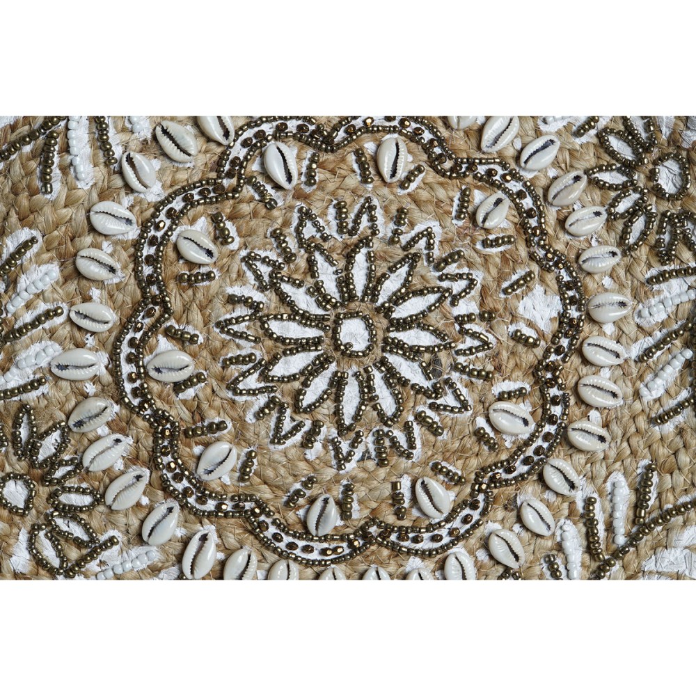 Women's Handbag DKD Home Decor Black Beige Natural 36 x 12 x 36 cm (2 Units)