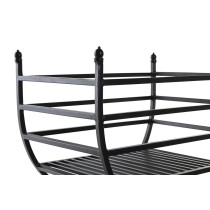 Range-bois DKD Home Decor Noir Acier 48 x 30 x 57 cm Support pour bois de chauffage
