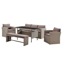 Gartenmöbel DKD Home Decor Braun 177 x 72 x 80 cm (5 Stücke)