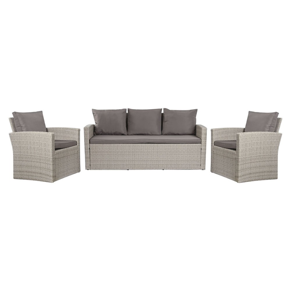Garden furniture DKD Home Decor Brown 177 x 72 x 80 cm (5 Pieces)