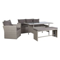 Garden furniture DKD Home Decor Brown 177 x 72 x 80 cm (5 Pieces)