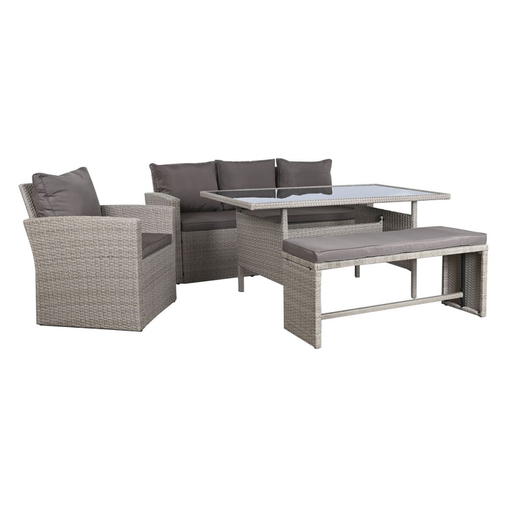 Garden furniture DKD Home Decor Brown 177 x 72 x 80 cm (5 Pieces)