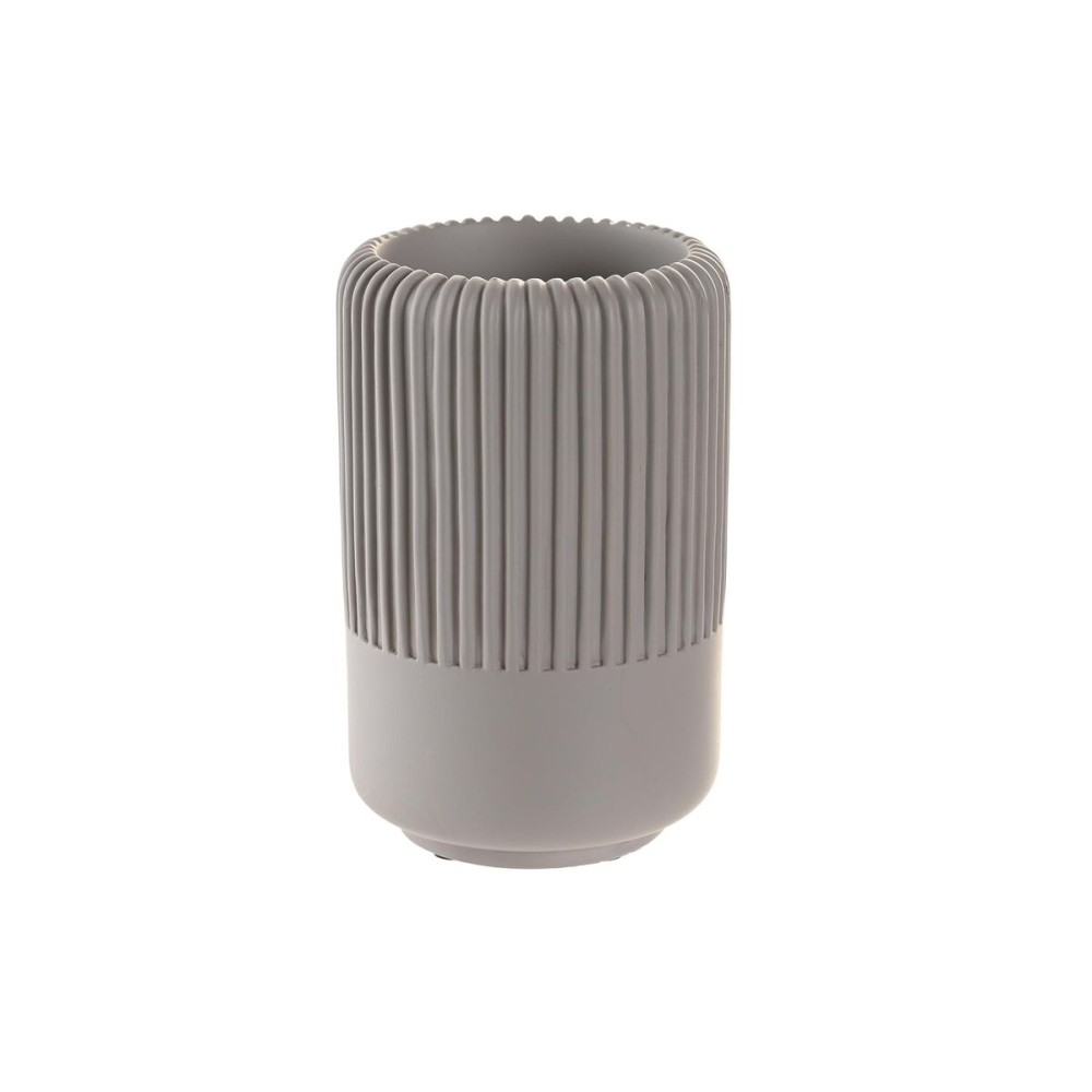 Verre DKD Home Decor Gris Ciment 7 x 7 x 11 cm
