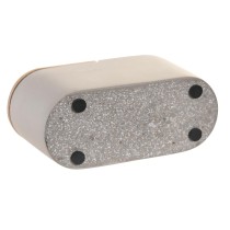 Glass DKD Home Decor Grey Natural Bamboo Cement 11 X 4,5 X 6 CM