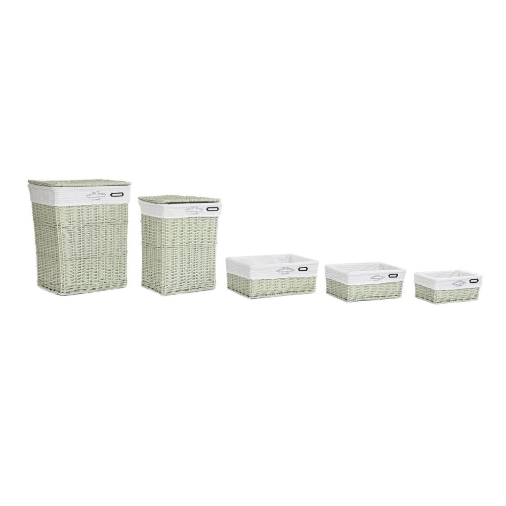 Mehrzweckkorb DKD Home Decor grün korb 44 x 34 x 56 cm 5 Stücke