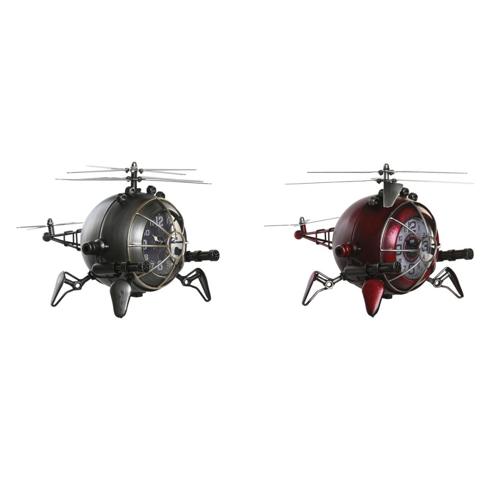 Bordur DKD Home Decor Rot Silberfarben Hubschrauber (2 Stück)