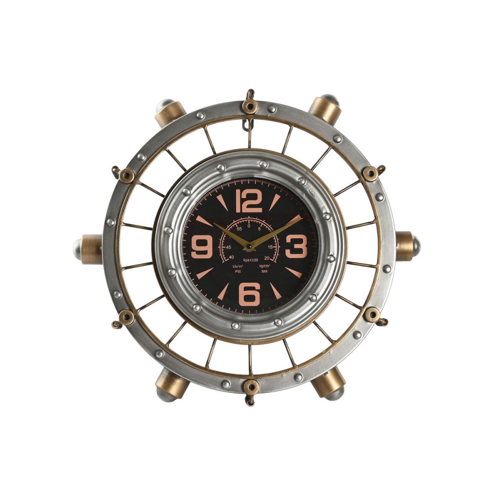 Wanduhr Home ESPRIT Gold Silberfarben Eisen Vintage 48 x 11 x 44,5 cm