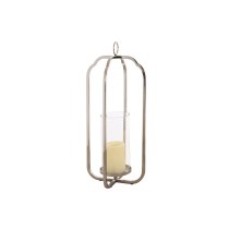 Candleholder Home ESPRIT Silver Crystal Steel 21 x 21 x 49 cm