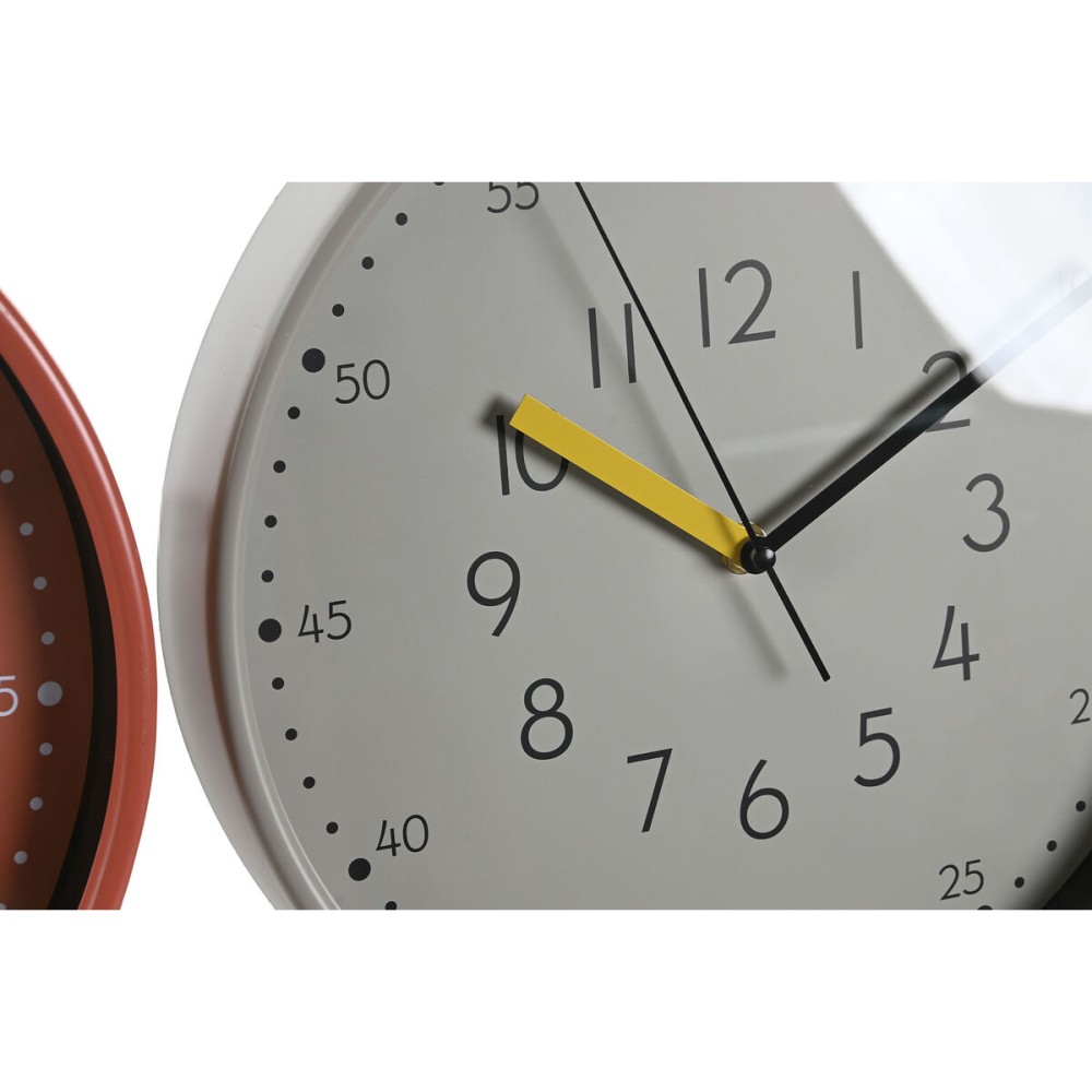 Wanduhr DKD Home Decor Weiß türkis Terrakotta PVC Urban 30 x 4,3 x 30 cm (3 Stück)