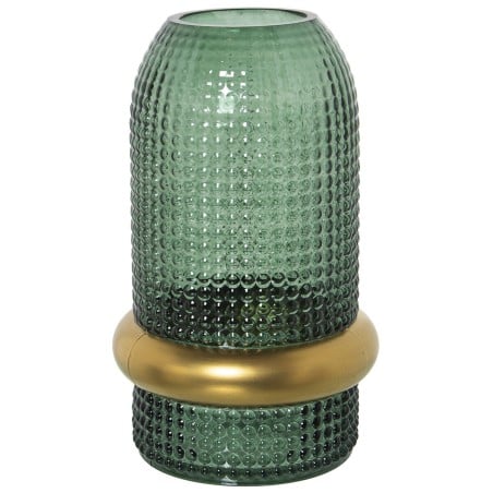 Vase Alexandra House Living Green Golden Crystal 13 x 13 x 23 cm