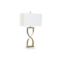 Tischlampe DKD Home Decor 40 x 23 x 79 cm Gold Metall Weiß Marmor 40 W 240 V