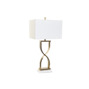 Lampe de bureau DKD Home Decor 40 x 23 x 79 cm Doré Métal Blanc Marbre 40 W 240 V