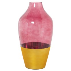 Vase Alexandra House Living Doré Verre 17 x 17 x 32 cm