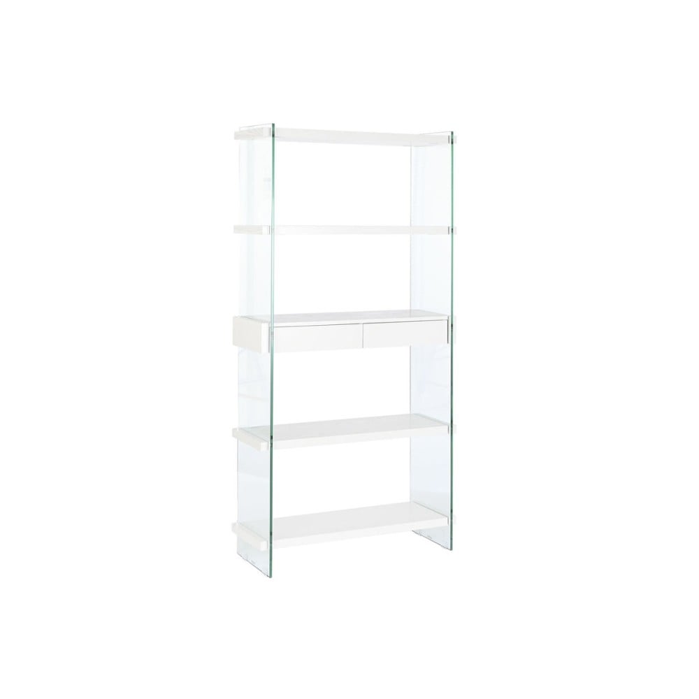 Regal DKD Home Decor Weiß Durchsichtig Kristall Holz MDF 90 x 35 x 180 cm (1)