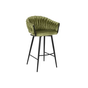 Tabouret DKD Home Decor Noir Vert Velours Métal 61 x 52 x 101 cm