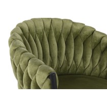 Tabouret DKD Home Decor Noir Vert Velours Métal 61 x 52 x 101 cm