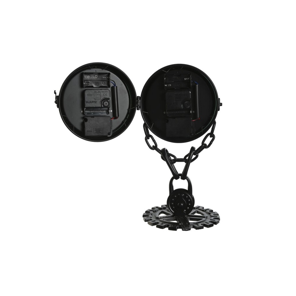 Horloge de table Home ESPRIT Noir Argenté