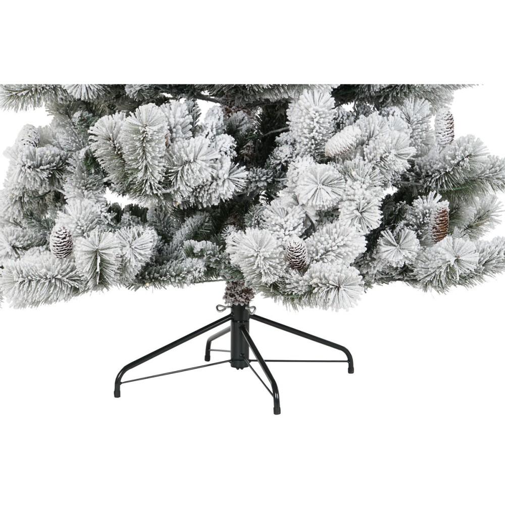 Sapin de Noël DKD Home Decor Blanc Vert Polyéthylène Enneigé 140 x 140 x 210 cm
