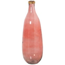 Vase de sol Alexandra House Living Rose Doré Verre 25 x 25 x 68 cm