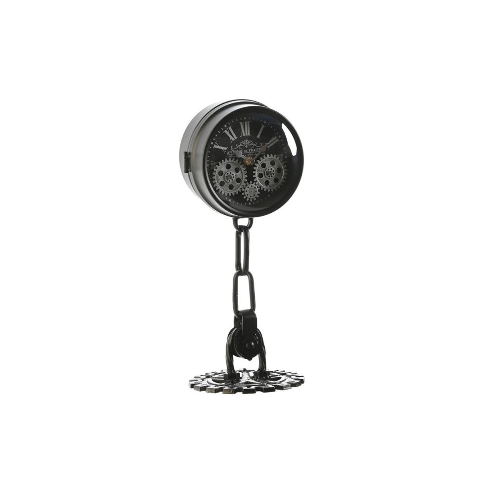 Horloge de table Home ESPRIT Blanc Noir Argenté