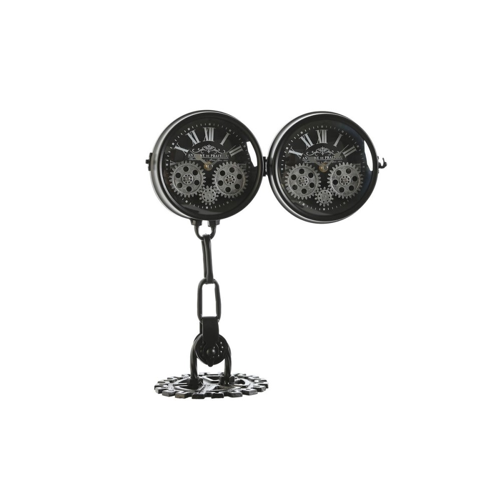 Horloge de table Home ESPRIT Blanc Noir Argenté