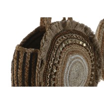 Women's Handbag DKD Home Decor Brown Cream 36 x 11 x 36 cm (2 Units)