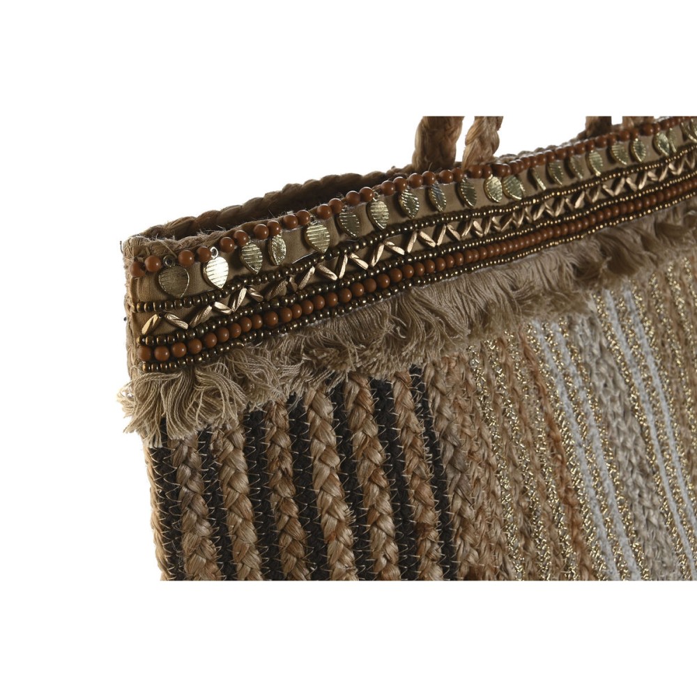 Women's Handbag DKD Home Decor Brown Cream 50 x 23 x 33 cm (2 Units)