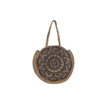 Women's Handbag DKD Home Decor Blue Black Natural 36 x 12 x 36 cm (2 Units)