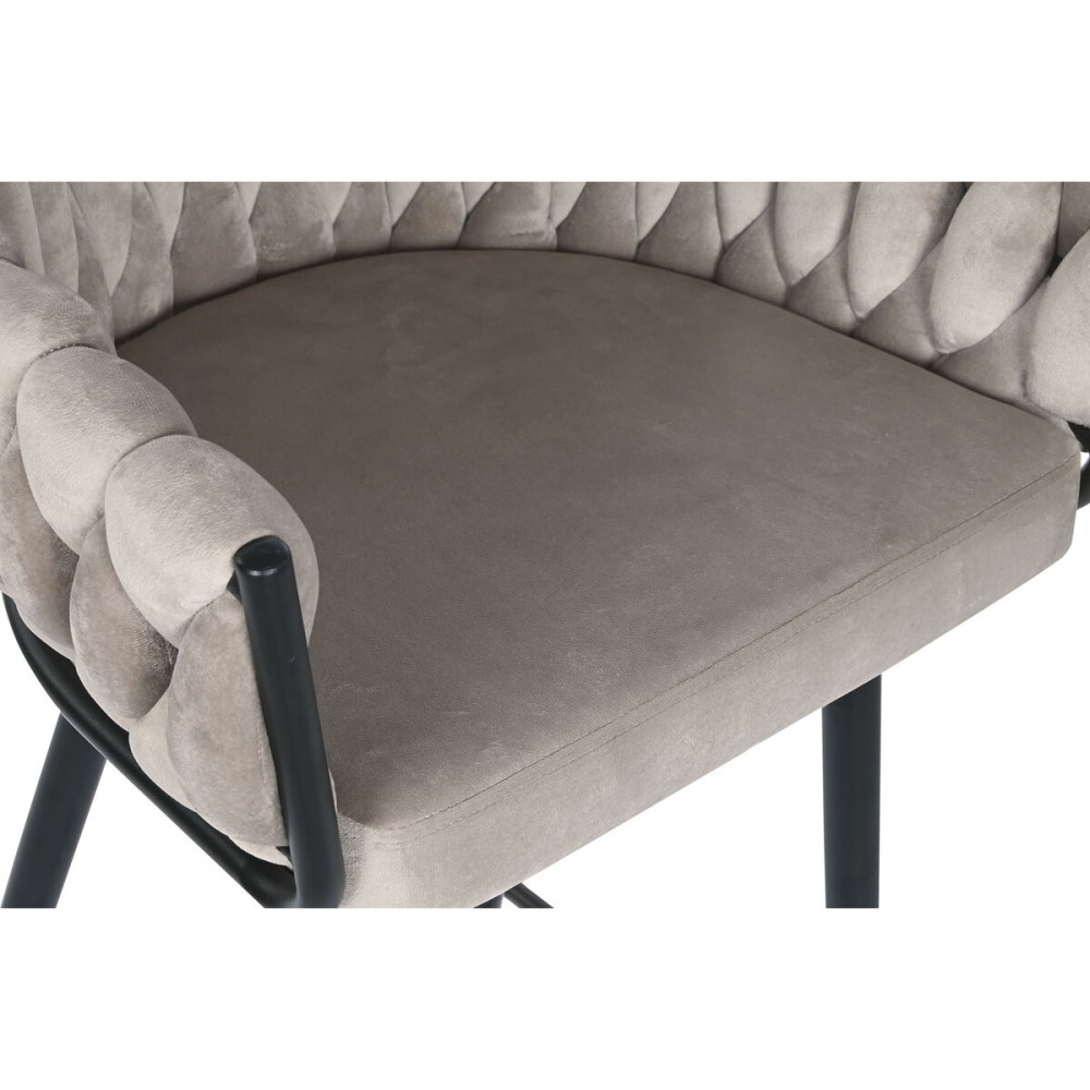 Hocker DKD Home Decor Schwarz Beige Metall 61 x 52 x 101 cm