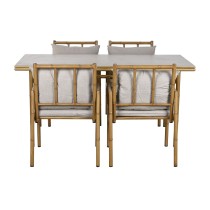 Garden furniture Home ESPRIT Beige 160 x 90 x 75 cm 83 cm (5 Pieces)