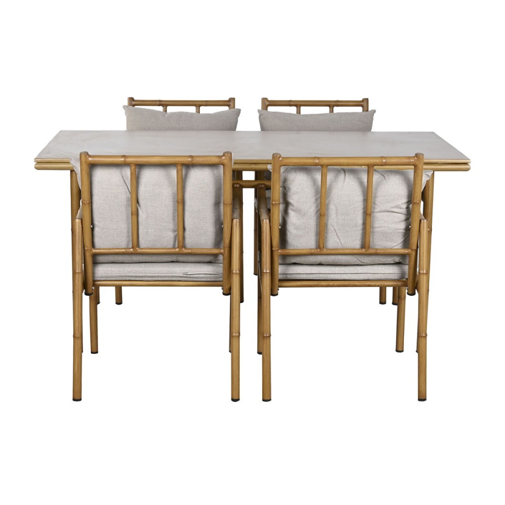 Garden furniture Home ESPRIT Beige 160 x 90 x 75 cm 83 cm (5 Pieces)