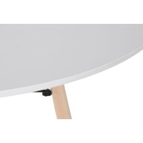 Table de Salle à Manger Home ESPRIT Blanc Noir Naturel Bouleau Bois MDF 120 x 120 x 74 cm
